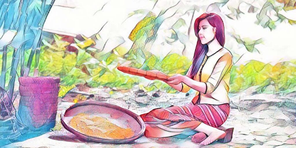 Ilustrasi Lala Ila, Seorang putri cantik dari Desa Lantung Sumbawa.