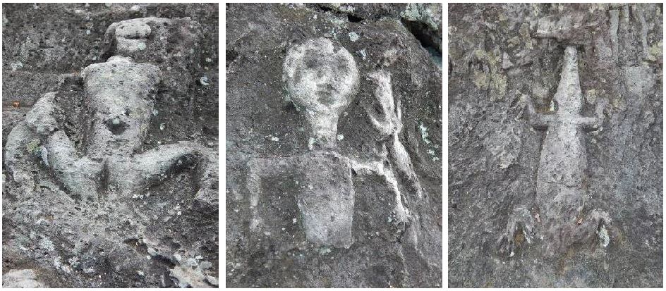 Relief di kuburan batu sarkofagus di situs Ai Renung, Sumbawa 